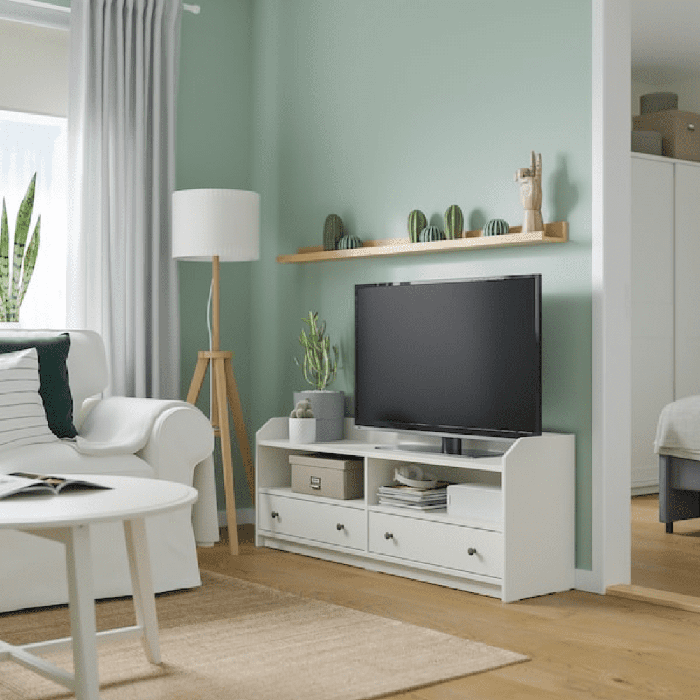 HEMNES Mobile TV, mordente bianco, marrone chiaro, 148x47x57 cm - IKEA  Italia